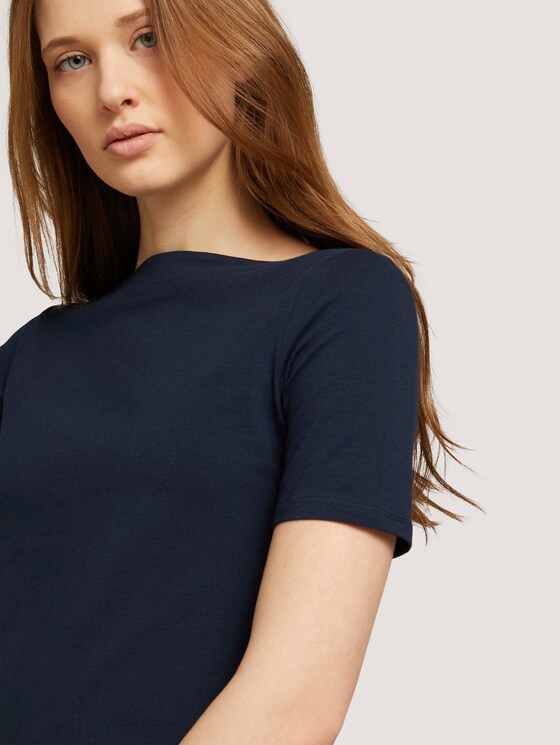 Basic T-Shirt mit Bio-Baumwolle - Frauen - Sky Captain Blue Basic T-Shirt mit Bio-Baumwolle - Frauen - Sky Captain Blue - 9 - TOM TAILOR Denim