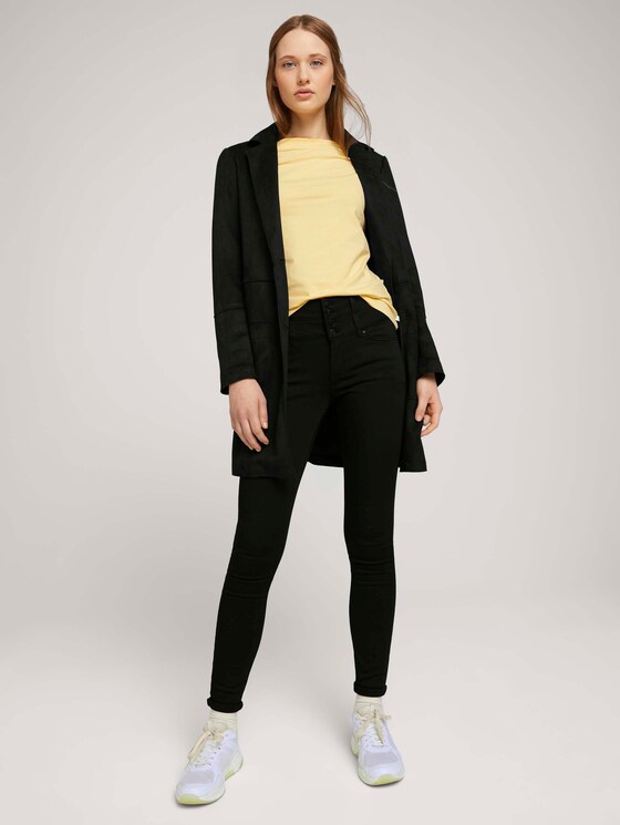 Basic T-Shirt mit Bio-Baumwolle - Frauen - soft yellow Basic T-Shirt mit Bio-Baumwolle - Frauen - soft yellow - 3 - TOM TAILOR Denim