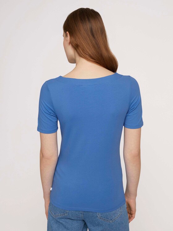 Basic Halbarmshirt aus Bio-Baumwolle - Frauen - mid blue Basic Halbarmshirt aus Bio-Baumwolle - Frauen - mid blue - 2 - TOM TAILOR Denim