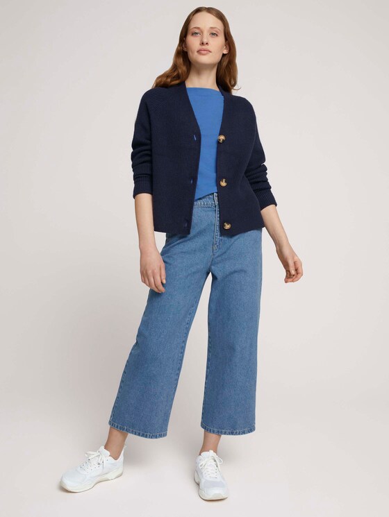 Basic Halbarmshirt aus Bio-Baumwolle - Frauen - mid blue Basic Halbarmshirt aus Bio-Baumwolle - Frauen - mid blue - 3 - TOM TAILOR Denim