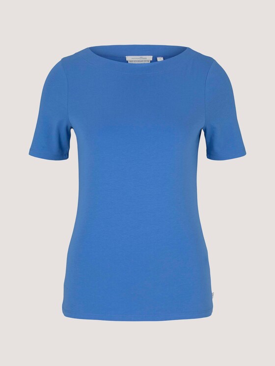 Basic Halbarmshirt aus Bio-Baumwolle - Frauen - mid blue Basic Halbarmshirt aus Bio-Baumwolle - Frauen - mid blue - 7 - TOM TAILOR Denim
