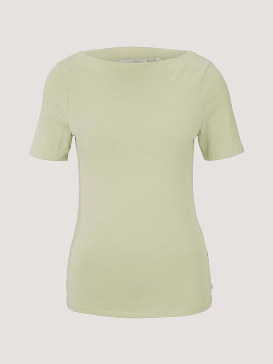 Basic Halbarmshirt mit Bio-Baumwolle - Frauen - light dusty green Basic Halbarmshirt mit Bio-Baumwolle - Frauen - light dusty green - 7 - TOM TAILOR Denim