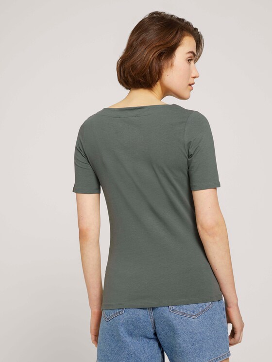 Basic Halbarmshirt aus Bio-Baumwolle - Frauen - dusty pine green Basic Halbarmshirt aus Bio-Baumwolle - Frauen - dusty pine green - 2 - TOM TAILOR Denim