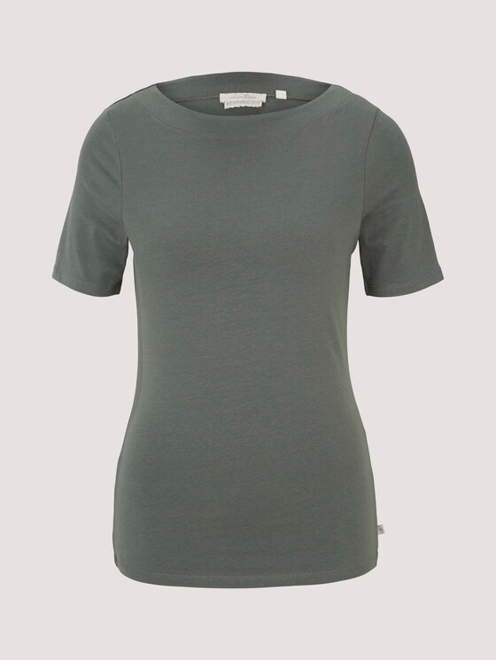 Basic Halbarmshirt aus Bio-Baumwolle - Frauen - dusty pine green Basic Halbarmshirt aus Bio-Baumwolle - Frauen - dusty pine green - 7 - TOM TAILOR Denim