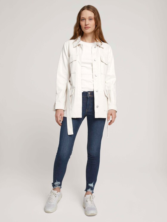Tshirt mit gekräuseltem Saum - Frauen - Gardenia White Tshirt mit gekräuseltem Saum - Frauen - Gardenia White - 3 - TOM TAILOR Denim