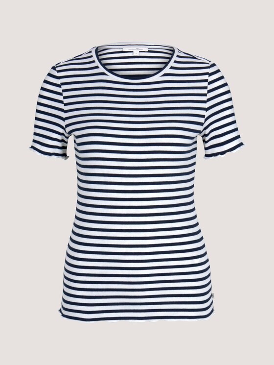 T-Shirt aus Bio-Baumwolle - Frauen - navy white stripe T-Shirt aus Bio-Baumwolle - Frauen - navy white stripe - 7 - TOM TAILOR Denim