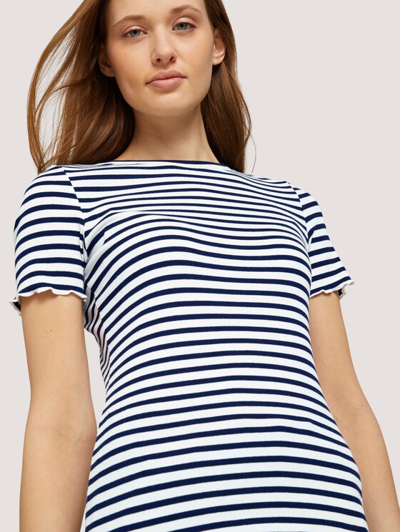 T-Shirt aus Bio-Baumwolle - Frauen - navy white stripe T-Shirt aus Bio-Baumwolle - Frauen - navy white stripe - 9 - TOM TAILOR Denim