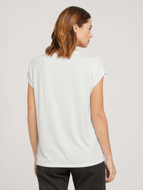 Fließendes Basic T-Shirt - Frauen - Gardenia White Fließendes Basic T-Shirt - Frauen - Gardenia White - 2 - TOM TAILOR Denim