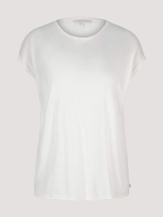 Fließendes Basic T-Shirt - Frauen - Gardenia White Fließendes Basic T-Shirt - Frauen - Gardenia White - 7 - TOM TAILOR Denim