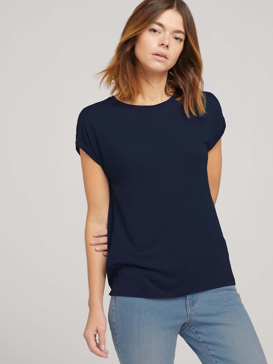 Fließendes Basic T-Shirt - Frauen - Sky Captain Blue Fließendes Basic T-Shirt - Frauen - Sky Captain Blue - 5 - TOM TAILOR Denim