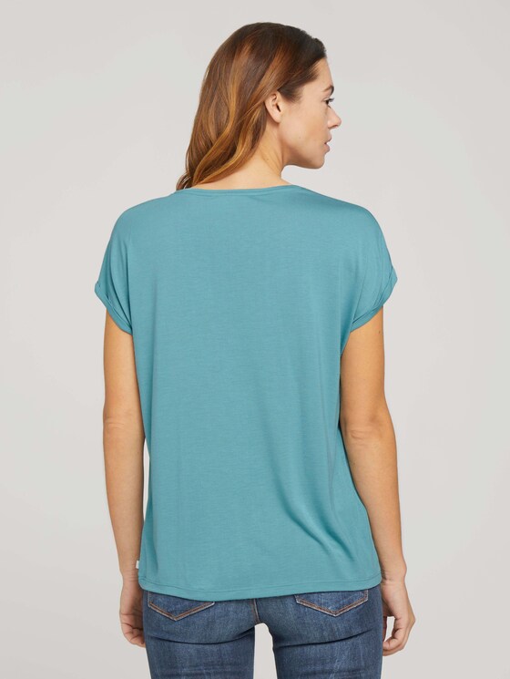 Fließendes Basic T-Shirt - Frauen - Mineral Stone Blue Fließendes Basic T-Shirt - Frauen - Mineral Stone Blue - 2 - TOM TAILOR Denim