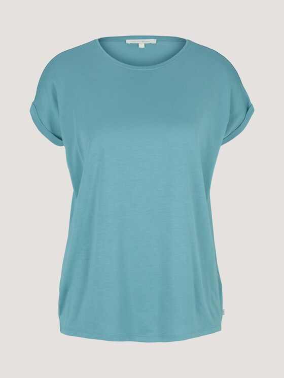 Fließendes Basic T-Shirt - Frauen - Mineral Stone Blue Fließendes Basic T-Shirt - Frauen - Mineral Stone Blue - 7 - TOM TAILOR Denim