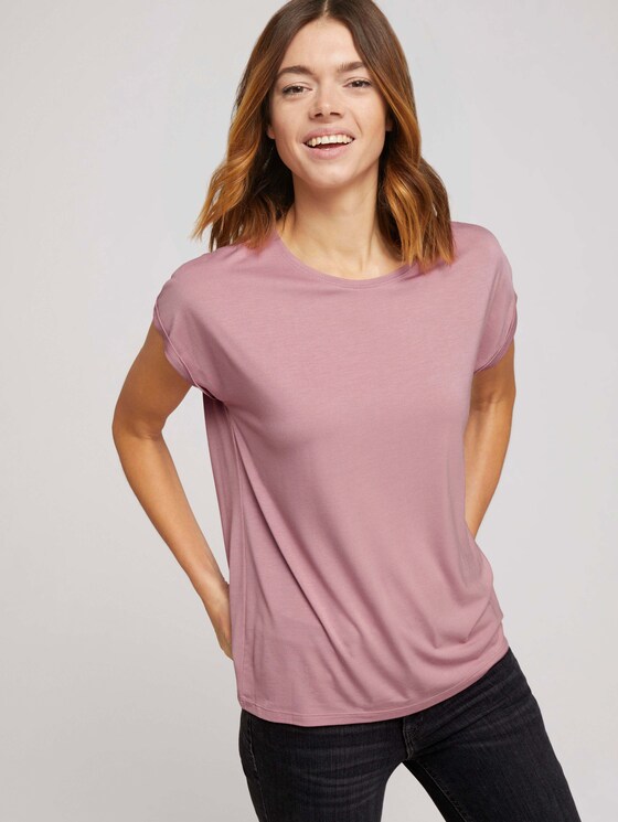 Fließendes Basic T-Shirt - Frauen - cozy rose Fließendes Basic T-Shirt - Frauen - cozy rose - 5 - TOM TAILOR Denim