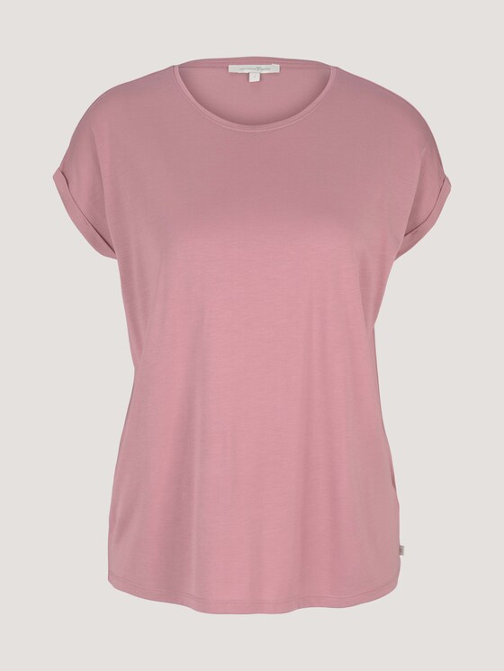 Fließendes Basic T-Shirt - Frauen - cozy rose Fließendes Basic T-Shirt - Frauen - cozy rose - 7 - TOM TAILOR Denim