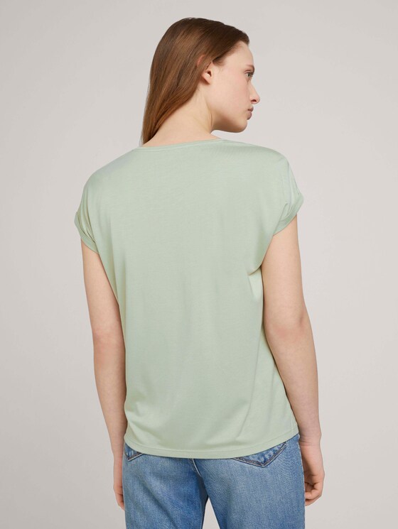 Fließendes Basic T-Shirt - Frauen - light dusty green Fließendes Basic T-Shirt - Frauen - light dusty green - 2 - TOM TAILOR Denim