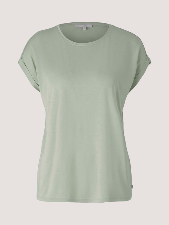 Fließendes Basic T-Shirt - Frauen - light dusty green Fließendes Basic T-Shirt - Frauen - light dusty green - 7 - TOM TAILOR Denim