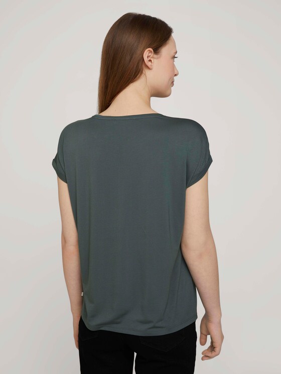 Fließendes Basic T-Shirt - Frauen - dusty pine green Fließendes Basic T-Shirt - Frauen - dusty pine green - 2 - TOM TAILOR Denim