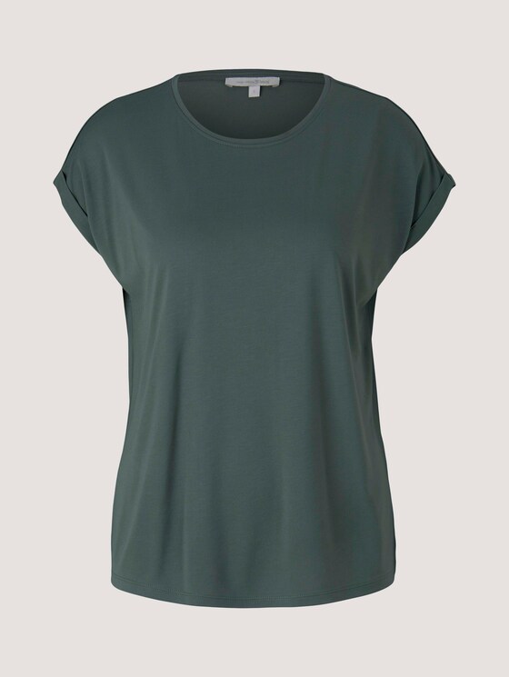 Fließendes Basic T-Shirt - Frauen - dusty pine green Fließendes Basic T-Shirt - Frauen - dusty pine green - 7 - TOM TAILOR Denim