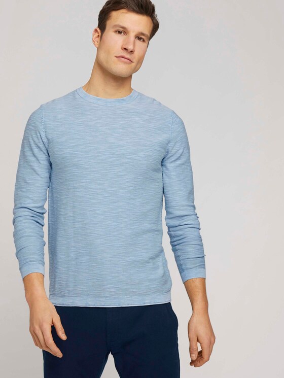 Sweatshirt mit Waschung - Männer - Yonder Blue Sweatshirt mit Waschung - Männer - Yonder Blue - 5 - TOM TAILOR