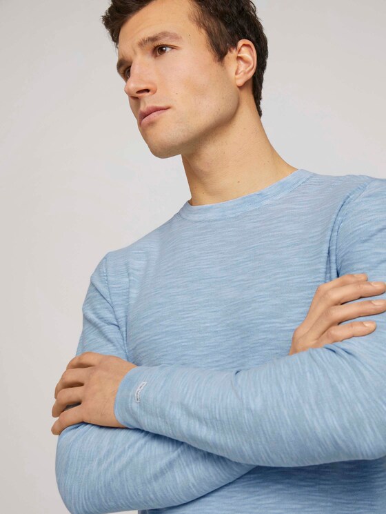 Sweatshirt mit Waschung - Männer - Yonder Blue Sweatshirt mit Waschung - Männer - Yonder Blue - 9 - TOM TAILOR