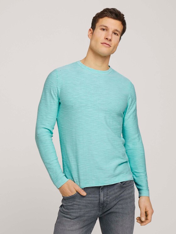 Sweatshirt mit Waschung - Männer - lucite green Sweatshirt mit Waschung - Männer - lucite green - 1 - TOM TAILOR