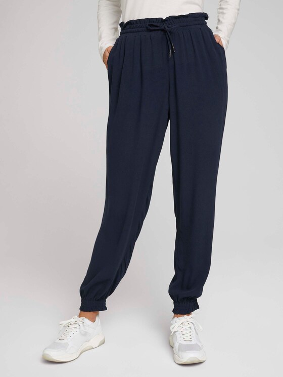 Fließende Harem Stoffhose - Frauen - Sky Captain Blue Fließende Harem Stoffhose - Frauen - Sky Captain Blue - 1 - TOM TAILOR Denim