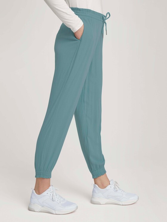 Fließende Harem Stoffhose - Frauen - Mineral Stone Blue Fließende Harem Stoffhose - Frauen - Mineral Stone Blue - 11 - TOM TAILOR Denim