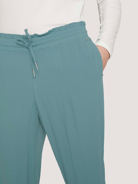 Fließende Harem Stoffhose - Frauen - Mineral Stone Blue Fließende Harem Stoffhose - Frauen - Mineral Stone Blue - 9 - TOM TAILOR Denim