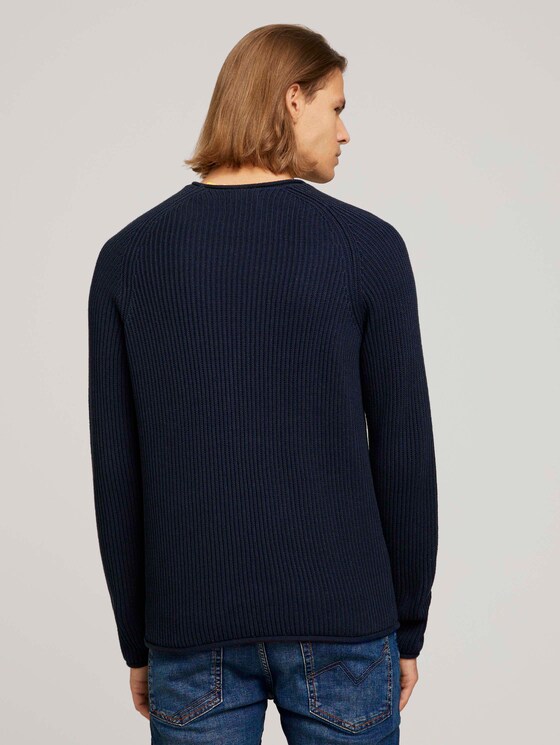 strukturierter Pullover mit Bio-Baumwolle - Männer - Sky Captain Blue strukturierter Pullover mit Bio-Baumwolle - Männer - Sky Captain Blue - 2 - TOM TAILOR Denim