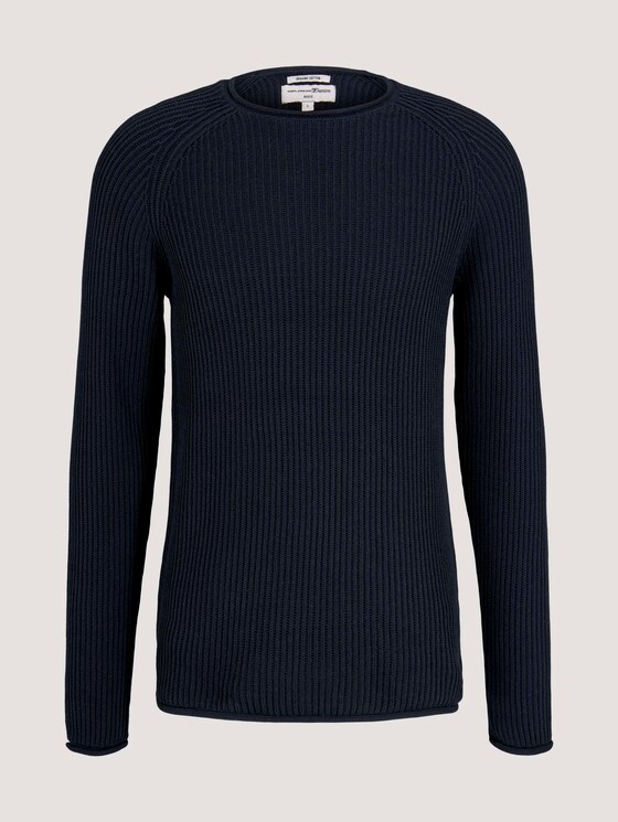 strukturierter Pullover mit Bio-Baumwolle - Männer - Sky Captain Blue strukturierter Pullover mit Bio-Baumwolle - Männer - Sky Captain Blue - 7 - TOM TAILOR Denim