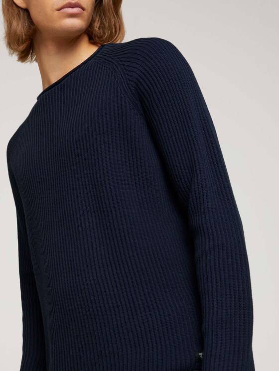 strukturierter Pullover mit Bio-Baumwolle - Männer - Sky Captain Blue strukturierter Pullover mit Bio-Baumwolle - Männer - Sky Captain Blue - 9 - TOM TAILOR Denim