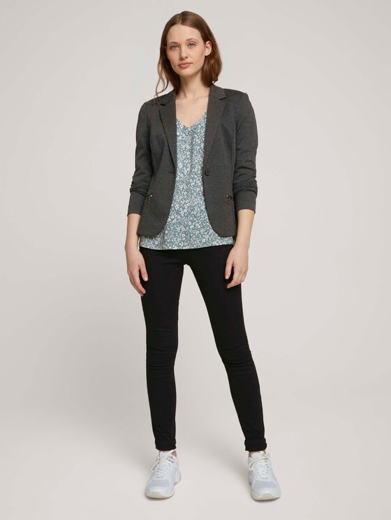 Gemusterte Kurzambluse aus nachhaltiger Viskose - Frauen - mineral blue flower print Gemusterte Kurzambluse aus nachhaltiger Viskose - Frauen - mineral blue flower print - 3 - TOM TAILOR Denim