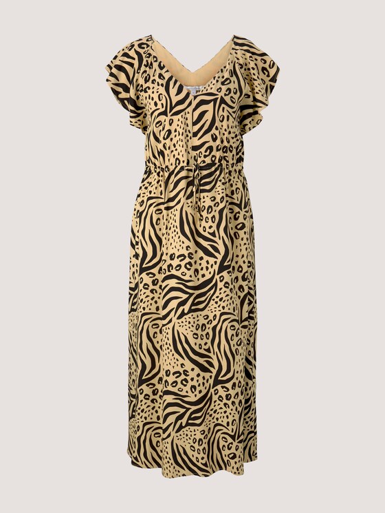 Midikleid mit Tunnelzug - Frauen - beige animal print Midikleid mit Tunnelzug - Frauen - beige animal print - 7 - TOM TAILOR Denim