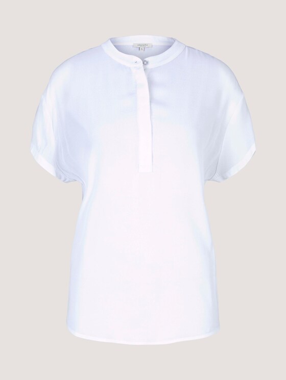 Blusenshirt mit kurzem Stehkragen - Frauen - White Blusenshirt mit kurzem Stehkragen - Frauen - White - 7 - Mine to five