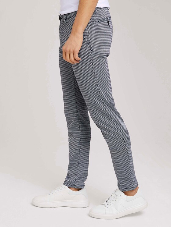 Travis Slim Jersey Hose - Männer - navy off white houndstooth Travis Slim Jersey Hose - Männer - navy off white houndstooth - 11 - TOM TAILOR