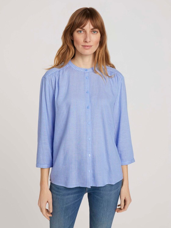 Gestreifte Bluse im Loose Fit - Frauen - blue white vertical stripe Gestreifte Bluse im Loose Fit - Frauen - blue white vertical stripe - 1 - TOM TAILOR