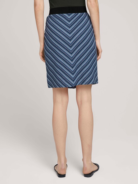 Gestreifter Jerseyrock mit Bio-Baumwolle - Frauen - blue structure design Gestreifter Jerseyrock mit Bio-Baumwolle - Frauen - blue structure design - 2 - TOM TAILOR