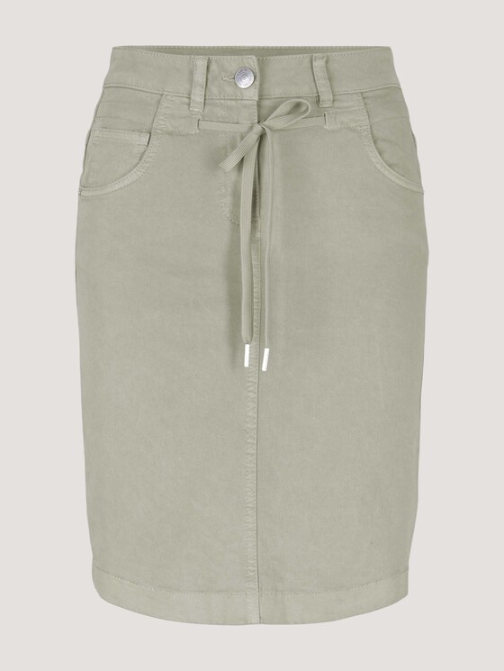 Stoffrock mit Kordelzug - Frauen - Prairie Grass Green Stoffrock mit Kordelzug - Frauen - Prairie Grass Green - 7 - TOM TAILOR