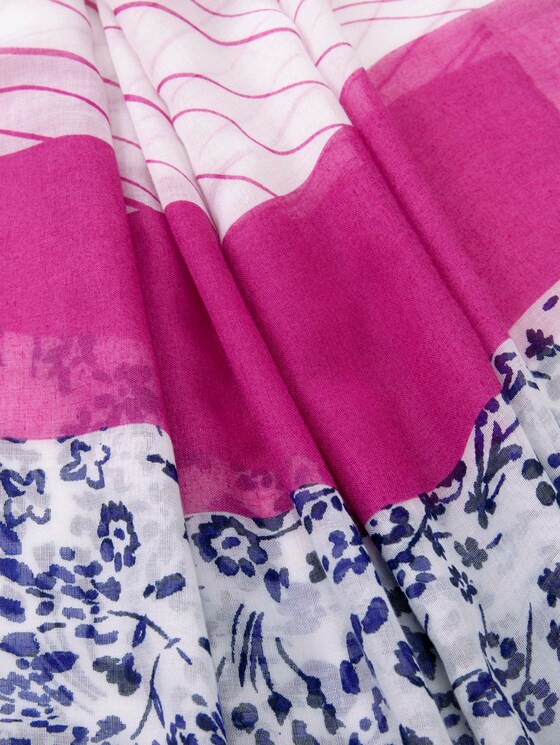 Gemusterter Schal mit Quasten - Frauen - plum blossom lilac Gemusterter Schal mit Quasten - Frauen - plum blossom lilac - 9 - TOM TAILOR