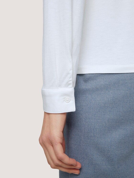 Hemdbluse aus Jersey - Frauen - Whisper White Hemdbluse aus Jersey - Frauen - Whisper White - 10 - TOM TAILOR