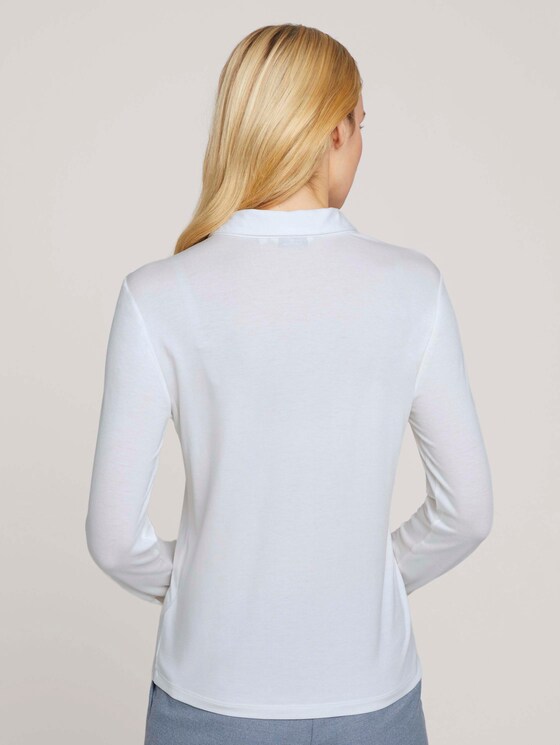 Hemdbluse aus Jersey - Frauen - Whisper White Hemdbluse aus Jersey - Frauen - Whisper White - 2 - TOM TAILOR