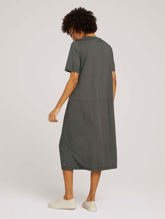 Elastisches Kurzarm Midikleid - Frauen - deep leaf green Elastisches Kurzarm Midikleid - Frauen - deep leaf green - 2 - Mine to five
