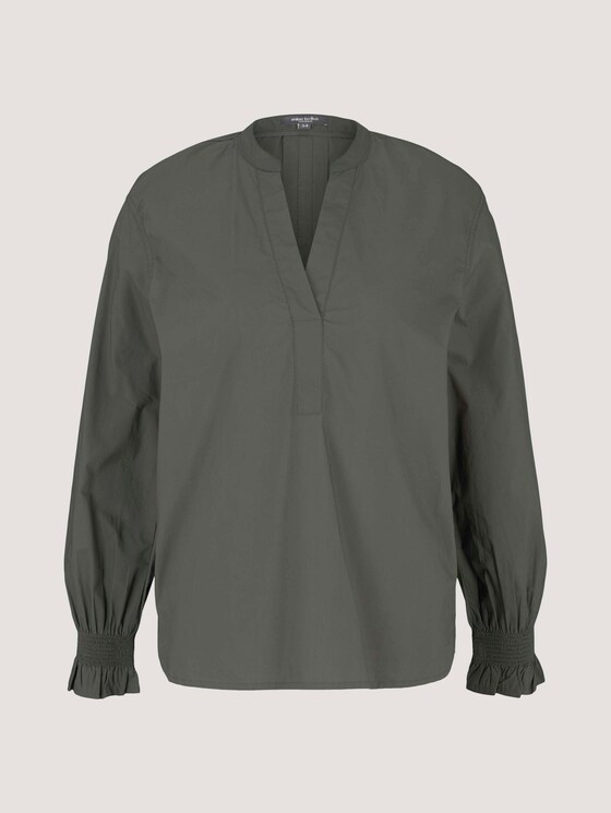 Oversized Bluse mit Ärmeldetail - Frauen - deep leaf green Oversized Bluse mit Ärmeldetail - Frauen - deep leaf green - 7 - Mine to five