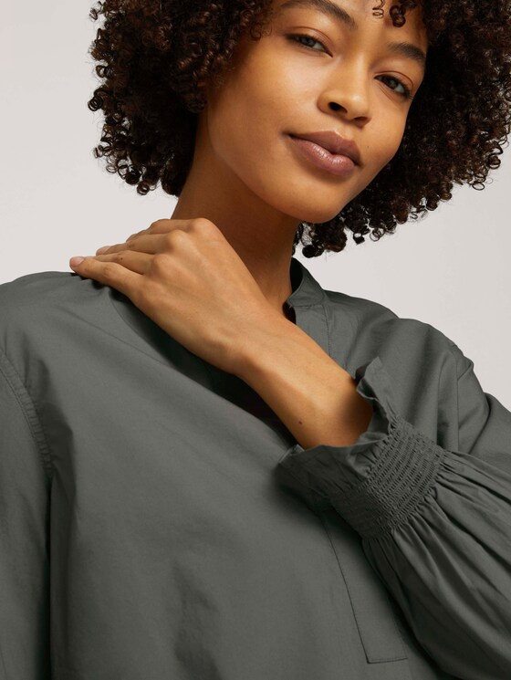 Oversized Bluse mit Ärmeldetail - Frauen - deep leaf green Oversized Bluse mit Ärmeldetail - Frauen - deep leaf green - 9 - Mine to five