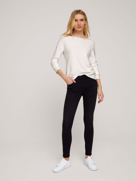 Strukturierter Pullover mit Bio-Baumwolle - Frauen - Whisper White Strukturierter Pullover mit Bio-Baumwolle - Frauen - Whisper White - 3 - TOM TAILOR