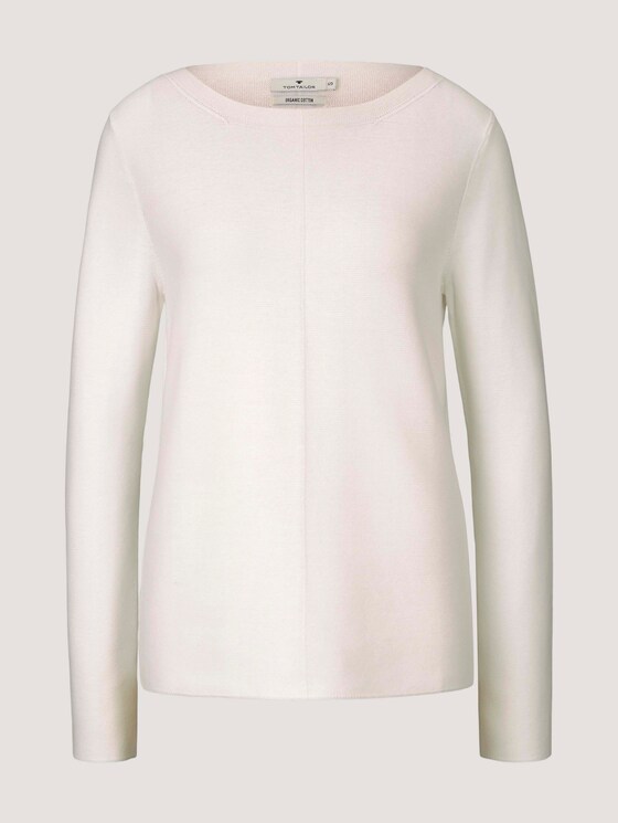 Strukturierter Pullover mit Bio-Baumwolle - Frauen - Whisper White Strukturierter Pullover mit Bio-Baumwolle - Frauen - Whisper White - 7 - TOM TAILOR