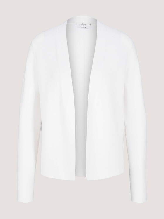 Strukturierter Cardigan mit Bio-Baumwolle - Frauen - Whisper White Strukturierter Cardigan mit Bio-Baumwolle - Frauen - Whisper White - 7 - TOM TAILOR