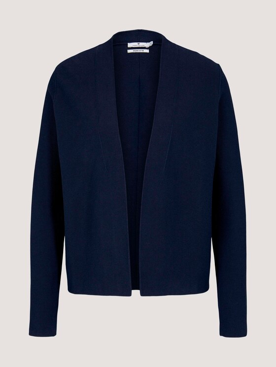 Strukturierter Cardigan mit Bio-Baumwolle - Frauen - Sky Captain Blue Strukturierter Cardigan mit Bio-Baumwolle - Frauen - Sky Captain Blue - 7 - TOM TAILOR