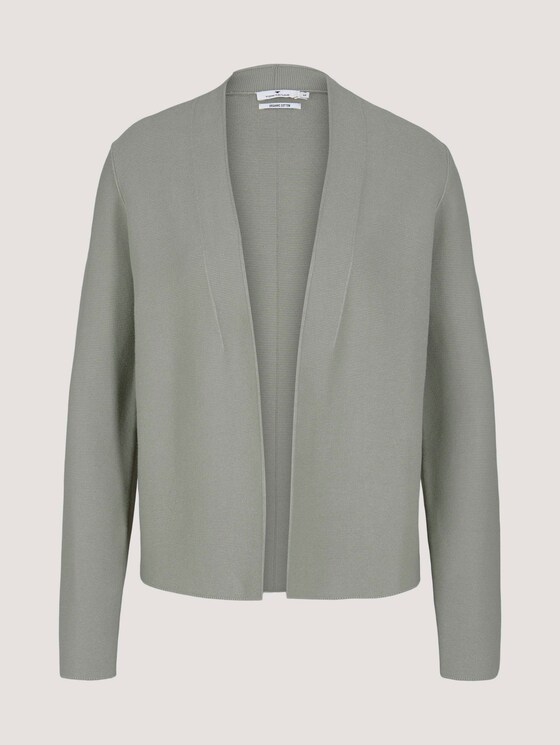 Strukturierter Cardigan mit Bio-Baumwolle - Frauen - Prairie Grass Green Strukturierter Cardigan mit Bio-Baumwolle - Frauen - Prairie Grass Green - 7 - TOM TAILOR