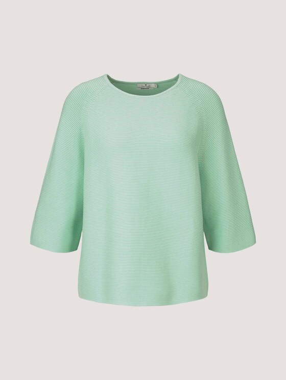 Strukturierter Pullover mit Bio-Baumwolle - Frauen - minty green Strukturierter Pullover mit Bio-Baumwolle - Frauen - minty green - 7 - TOM TAILOR